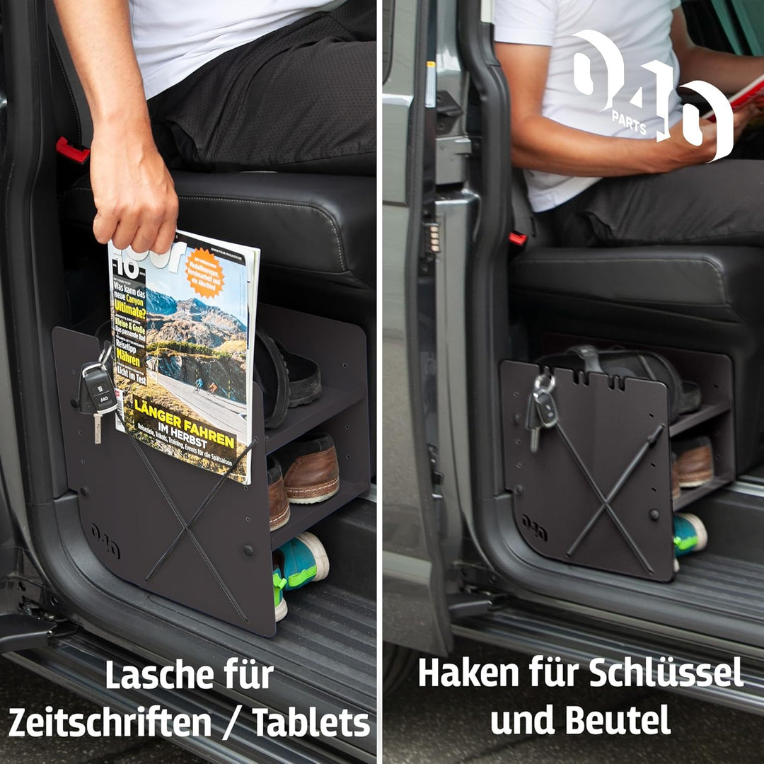Schuhregal SCHWARZ BEIFAHRERSEITE Zubehör passend für VW T5 T6 T6.1 California Schuhorganizer Schuht