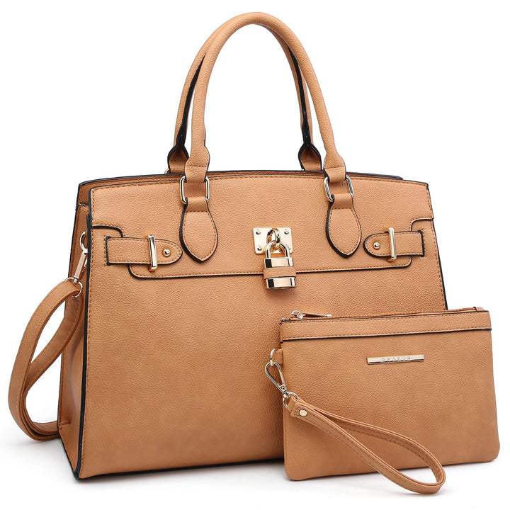 Dasein Women Handbags and Purses Ladies Shoulder Bag Top Handle Satchel Tote Work Bag with Matching