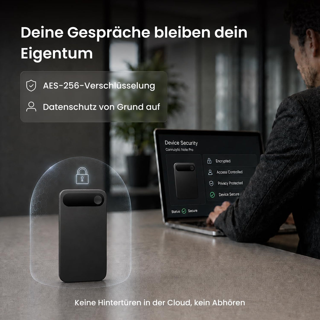 Comulytic Note Pro KI Digitales Diktiergerät mit Unbegrenzte Transkription &amp; Zusammenfassen, Aufnahm