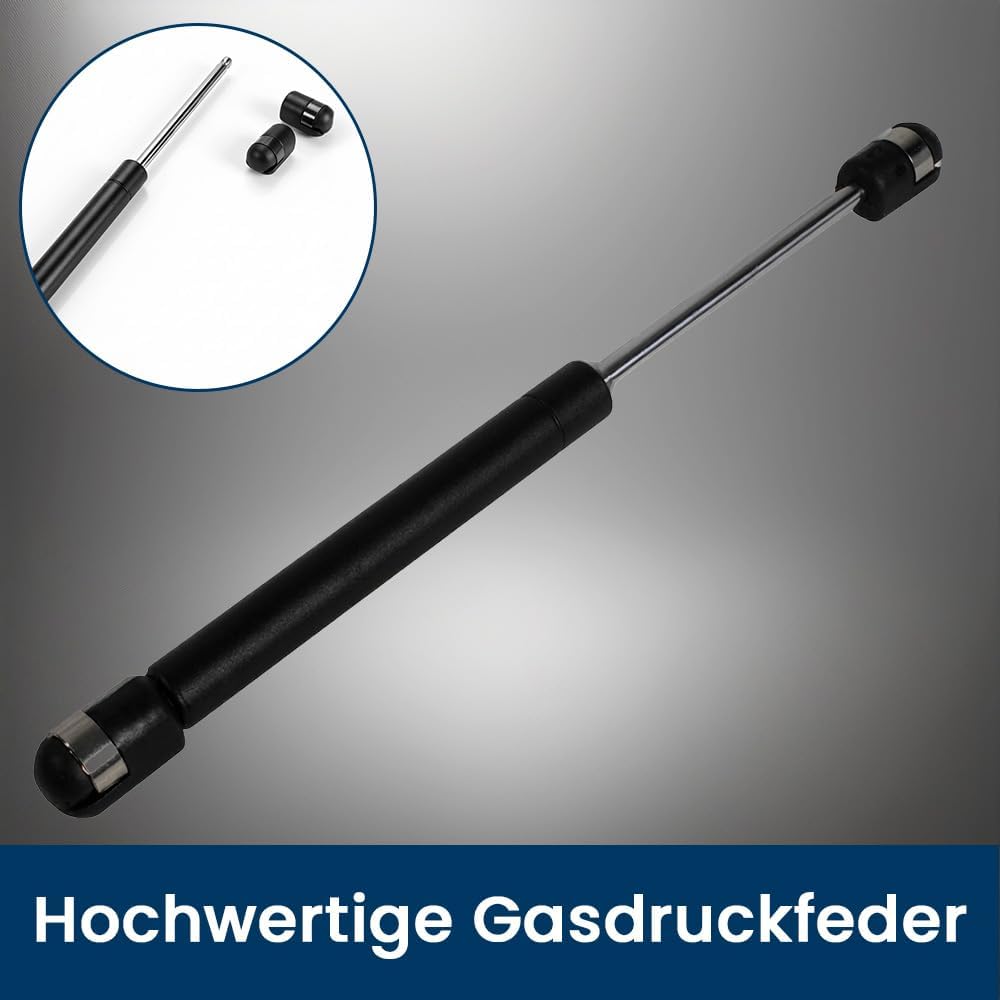 Gasdruckfeder 208 mm, 73 mm Hub, 100 N, Ø 10/6 mm, abnehmb. Kugelkopfaufnahme Gasdruckdämpfer, Gasfe