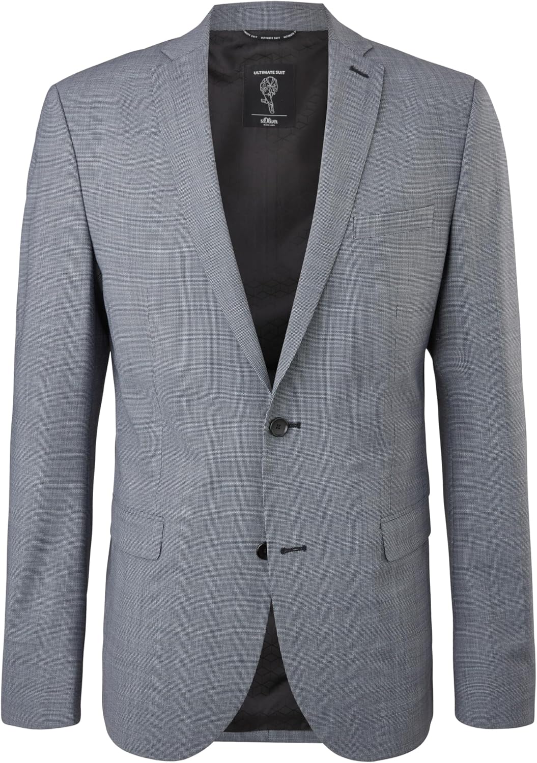 s.Oliver BLACK LABEL Herren 160.11.899.15.153.2064406 Business-Anzug Jacke 94 Dark Blue Check, 94 Da