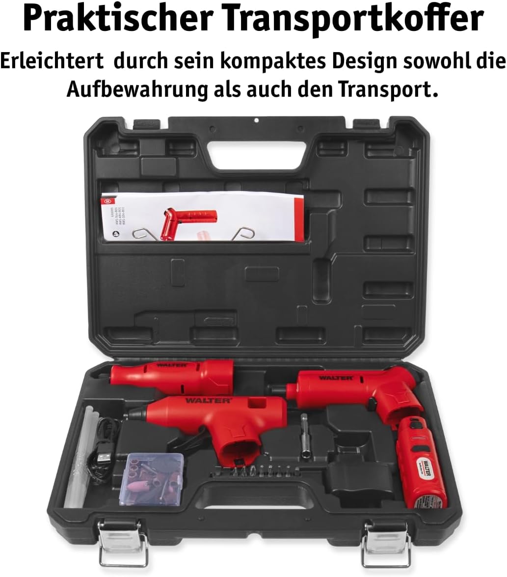 WALTER 3-in-1 Akku-Multitool, USB Typ C Aufladung