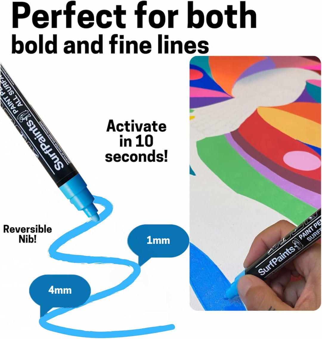 Surfpaints Acrylstifte zum Designen von Surfboards und Bodyboards 8er Set primary, primary