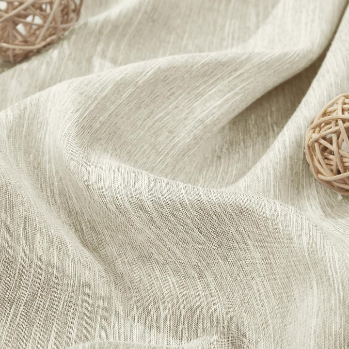 Melodieux Vorhänge Verdunkelung Gardinen Blickdicht Leinenoptik für Wohnzimmer kinderzimmer Schlafzi