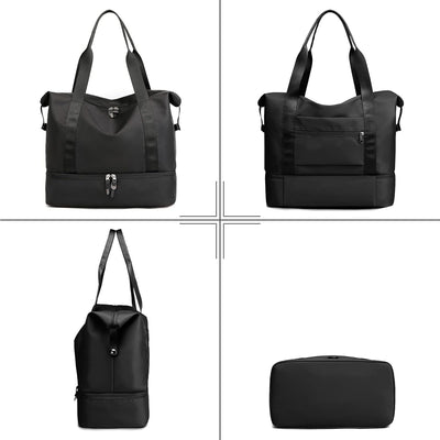 CORIOS Reisetaschen Duffle Bag für Damen/Herren Nylon Sporttasche Weekender Übernachtung Tasche Falt