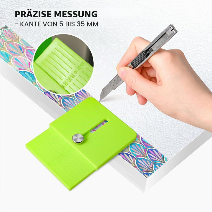 FOSHIO 2 Stück Gerade Linie Cutter Schneidvorlage, Edge Wrap Cuttermess Mini-Schneidvorlage, präzise