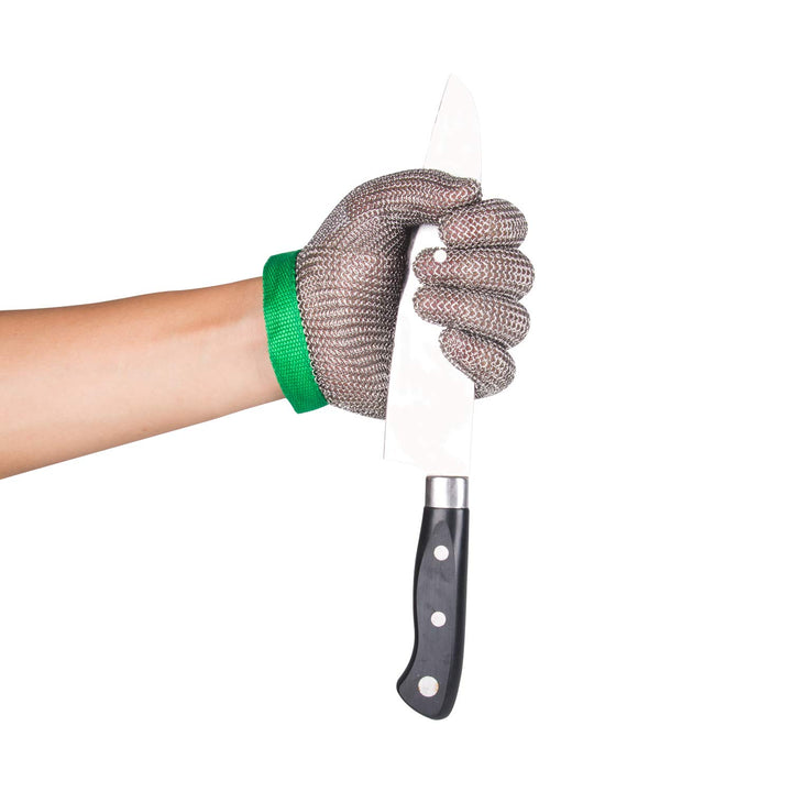 ThreeH Schnittschutzhandschuhe 304L Edelstahlgewebe Küchenmetzger arbeitet schneiden Schutzhandschuh