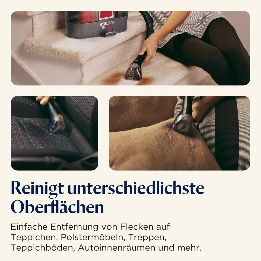 BISSELL SpotClean ProHeat | Fleckenreiniger für Teppiche, Vorleger, Polster, Treppen und Autos | Ent