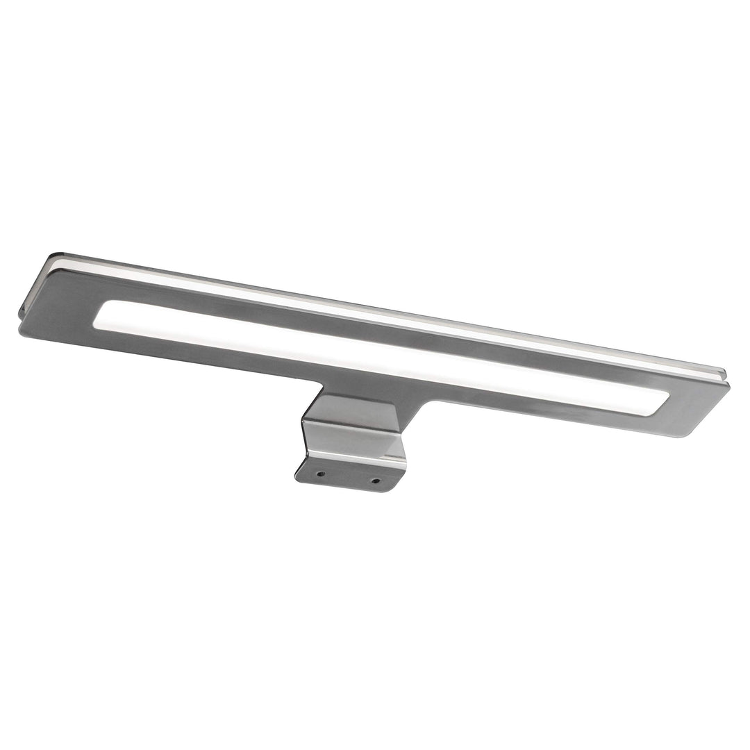 Lampenlux LED Unterbauleuchte Midgel Spiegelleuchte silber 7W Spiegel Schrank warmweiss