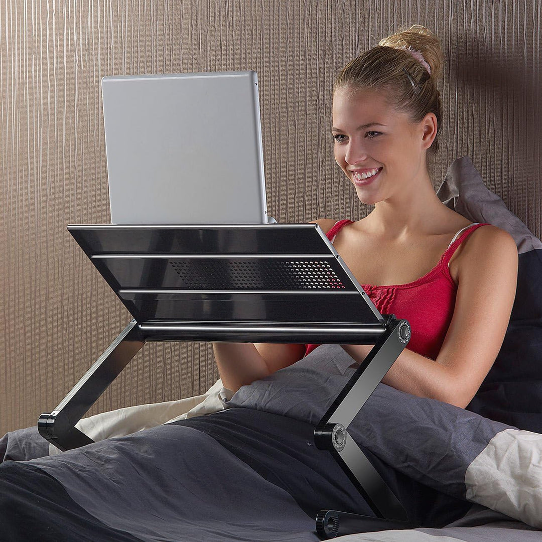 Laptop Auflage: Hochflexibler Alu-Arbeitstisch für Notebook, Tablet etc (Beamer Ständer, Notebook Ha