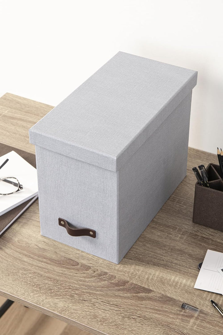 BIGSO JOHAN Hängeregisterbox A4 – Hängemappenbox mit Deckel und Griff – Schreibtischablage für Hänge
