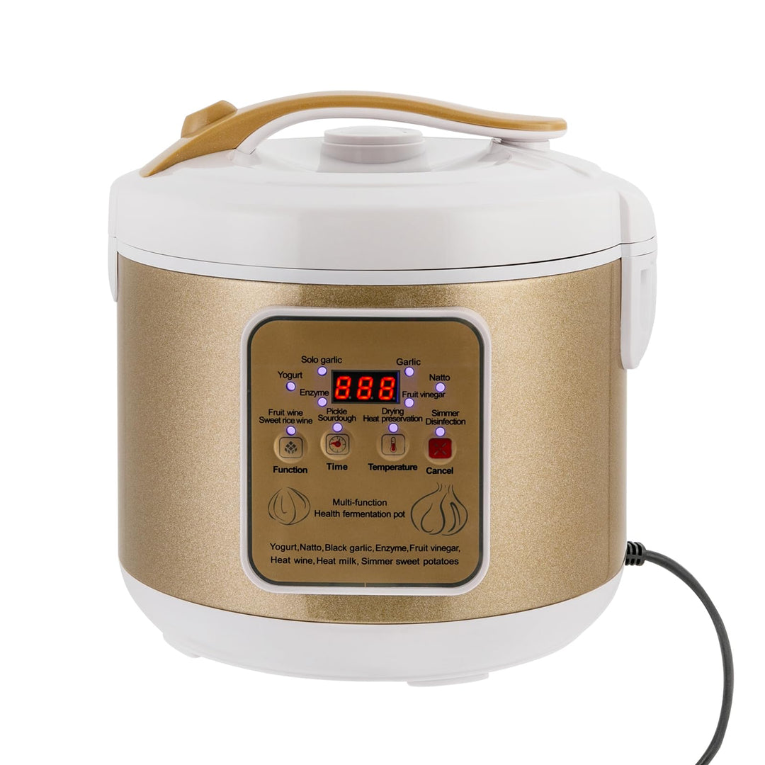 Joghurtbereiter | Schwarz Knoblauch Fermenter 6L | 90W | Joghurt &amp; Natto | Fermentierer Schwarz Knob