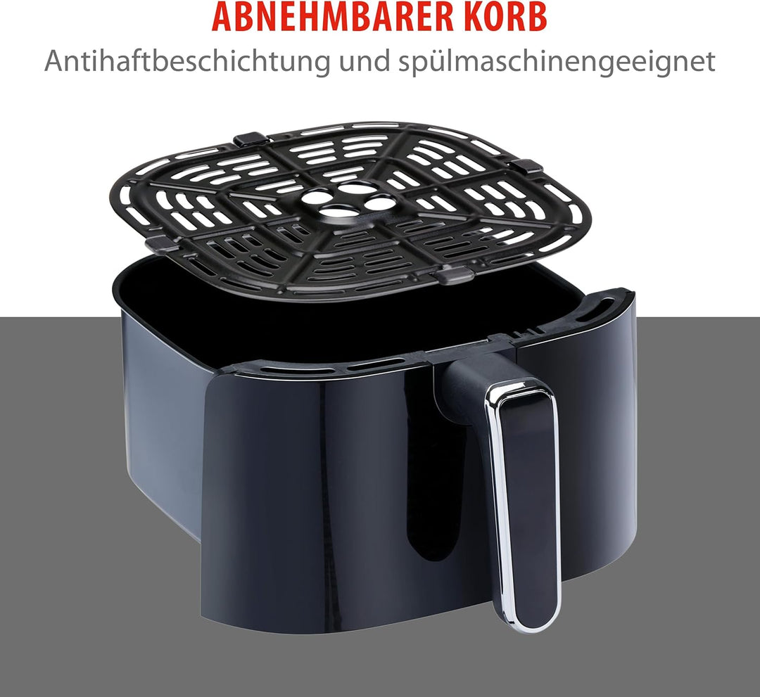 alpina Heissluftfritteuse 4.5L - Airfryer für 3 bis 4 Personen - Air Fryer mit Digitalanzeige - Eins