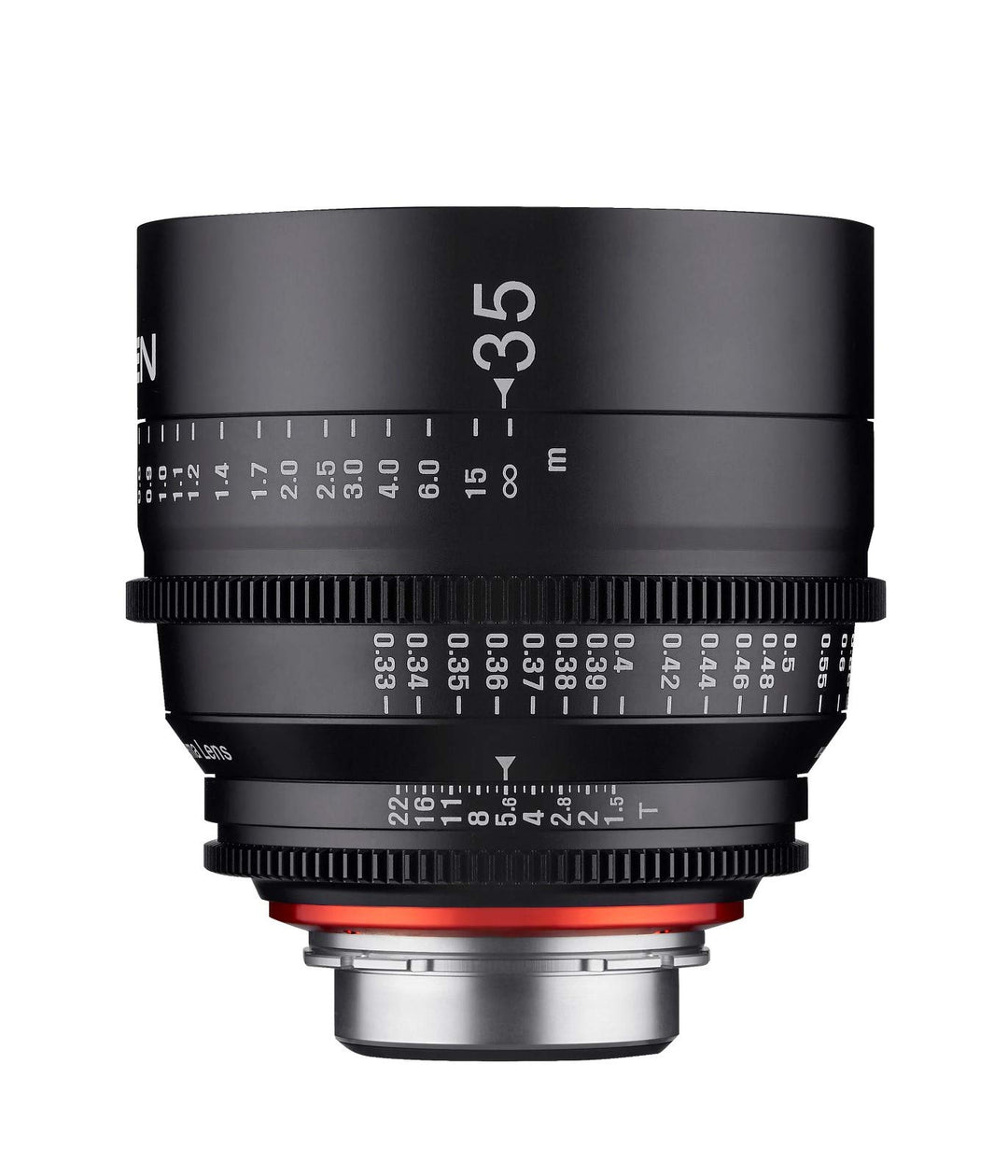XEEN Cinema 35mm T1,5 Canon EF Vollformat Objektiv MF Cine Video Lens für hohe Auflösungen mit Follo
