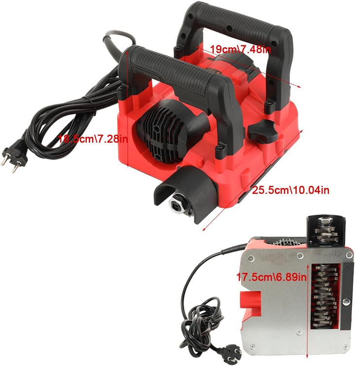 Betonfräse 1600W Mauerfräse Walzenfräse, 1000-4000 U/min Elektrischer Wandhobel Betonschleifer, 1-4m