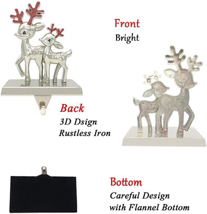 Molinter Kamin Haken Nikolausstrumpf Weihnachtsstrumpf Halterung Nikolausstiefel Halter Haken (Renti