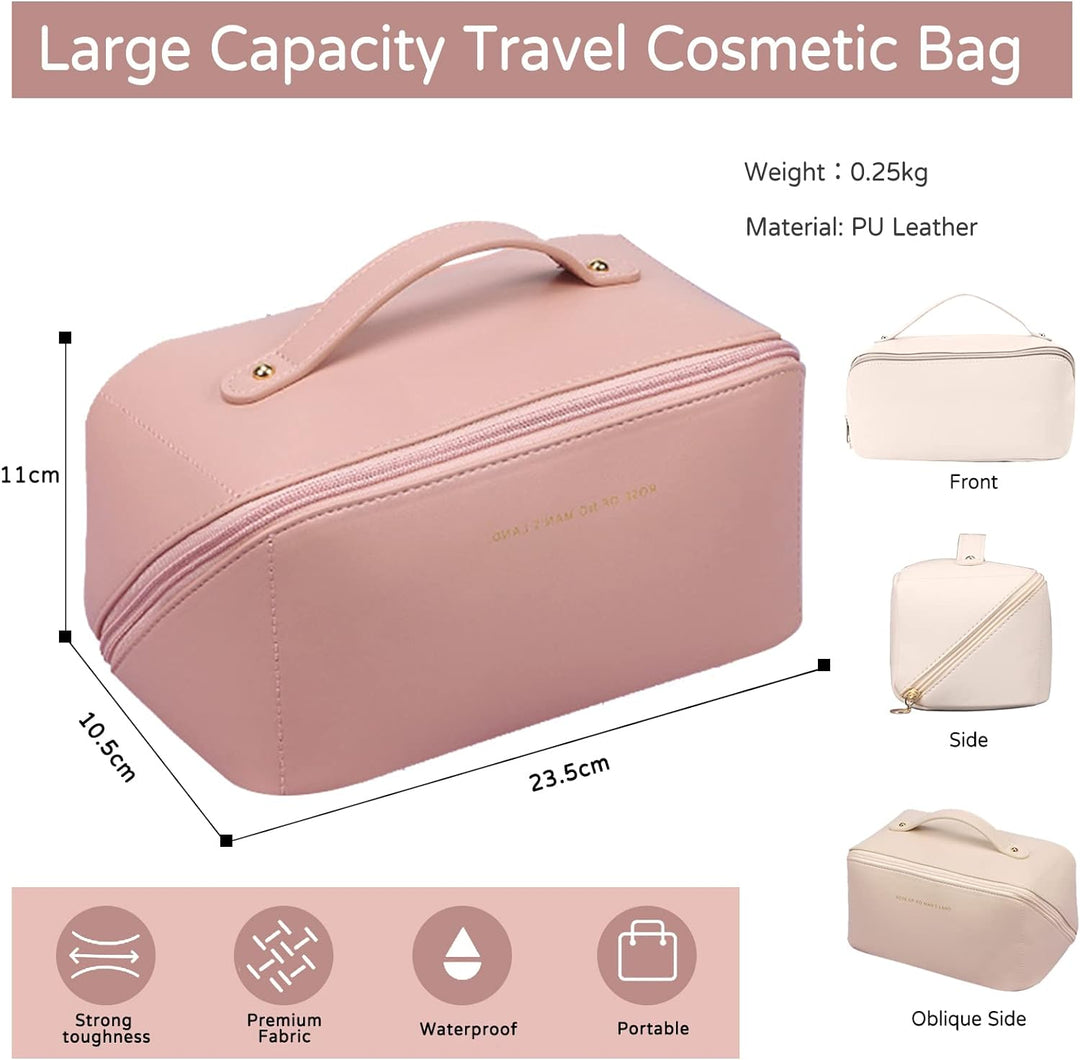 CORIOS Kulturtasche für Frauen Tragbare Kosmetiktasche Wasserabweisende Kulturbeutel Reise Waschbeut