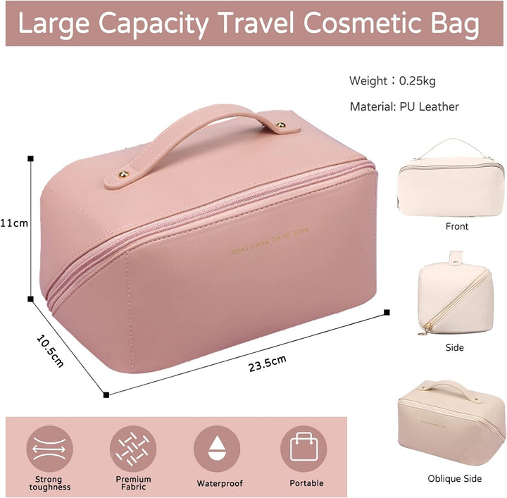 CORIOS Kulturtasche für Frauen Tragbare Kosmetiktasche Wasserabweisende Kulturbeutel Reise Waschbeut