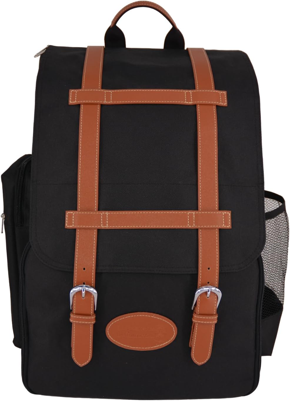Les Jardins de la Comtesse - Picknick-Rucksack für 4 Personen – Schwarz – komplett mit Kühlfach – ro