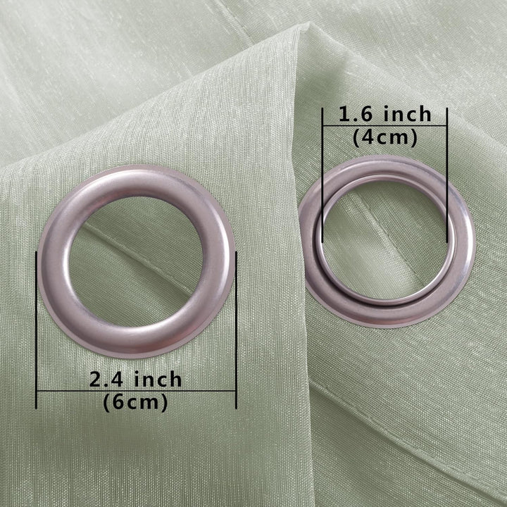 KOUFALL Badezimmer-Fenstervorhänge, kurz, klein, durchscheinend, Salbeigrün, 114 cm Länge H114.3 x B