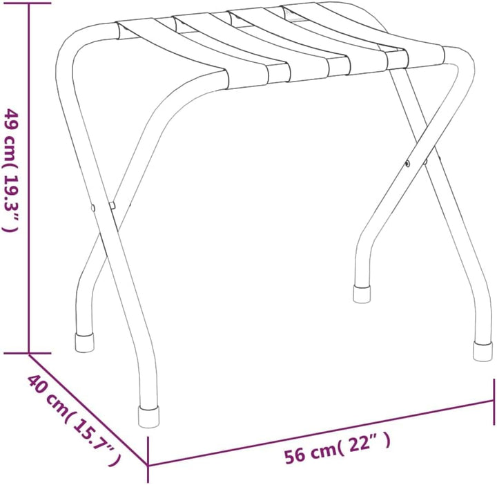 Gepäckablage Schwarz aus Stahl mit 4 robusten Nylon Gurten 56x40x49 cm klappbar faltbar stabil ideal