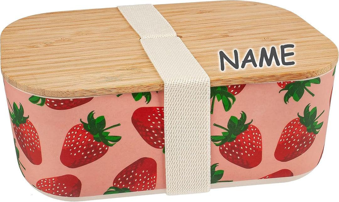 Geschirr Motiv & Artikel wählbar 2 Stück XL - Lunchboxen/Vorratsdosen/Brotdosen - Erdbeere - inkl. N
