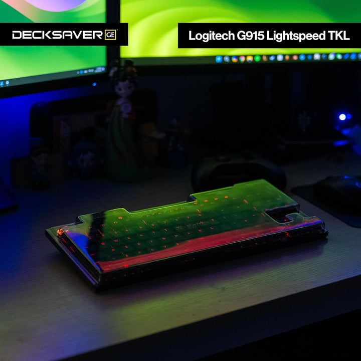 Decksaver Cover für die Logitech G915 Lightspeed TKL Tastaturserie - geräucherte/klare Schutzhülle,