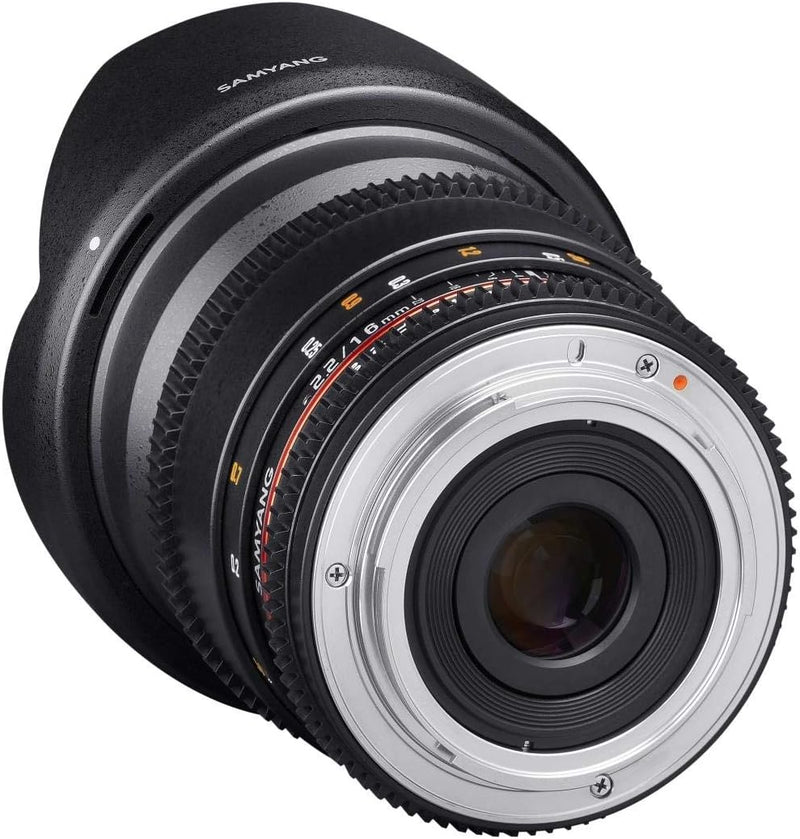 SAMYANG 13016T2.2F T2.2 VDLSR ED UMC CS II Objektiv für Anschluss Fuji X (16mm), für Anschluss Fuji