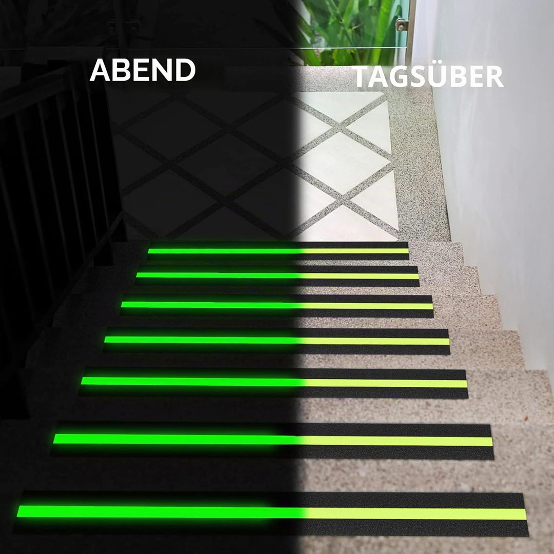 Antirutsch Klebeband Glow, OQingluian 5cm*10m, Antirutsch Treppe, Antirutsch Klebeband Leuchtet im D