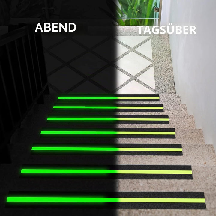 Antirutsch Klebeband Glow, OQingluian 5cm*10m, Antirutsch Treppe, Antirutsch Klebeband Leuchtet im D