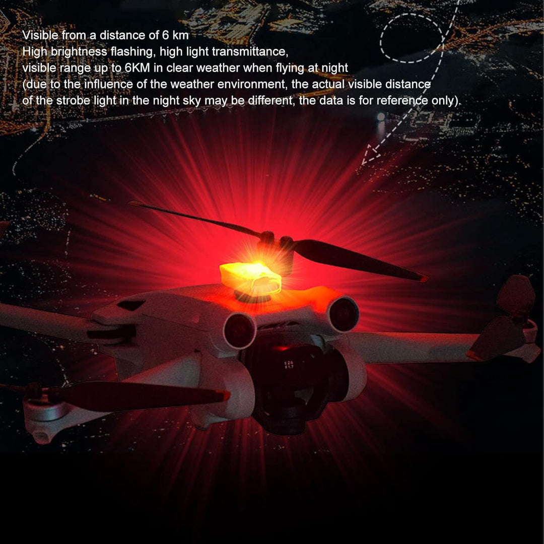 Mini 3 Pro Drohnen-Blitzlicht, Weiss/rot/grün Blinkend, 10 Blinkmodi, Leicht, USB-Aufladung, Hakensc