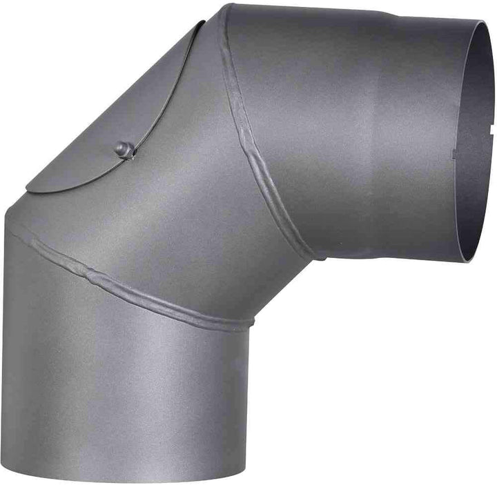 FIREFIX RD150/BT Ofenrohrbogen aus 2 mm starken Stahl (Rauchrohr) in 150 mm Durchmesser, für Kaminöf