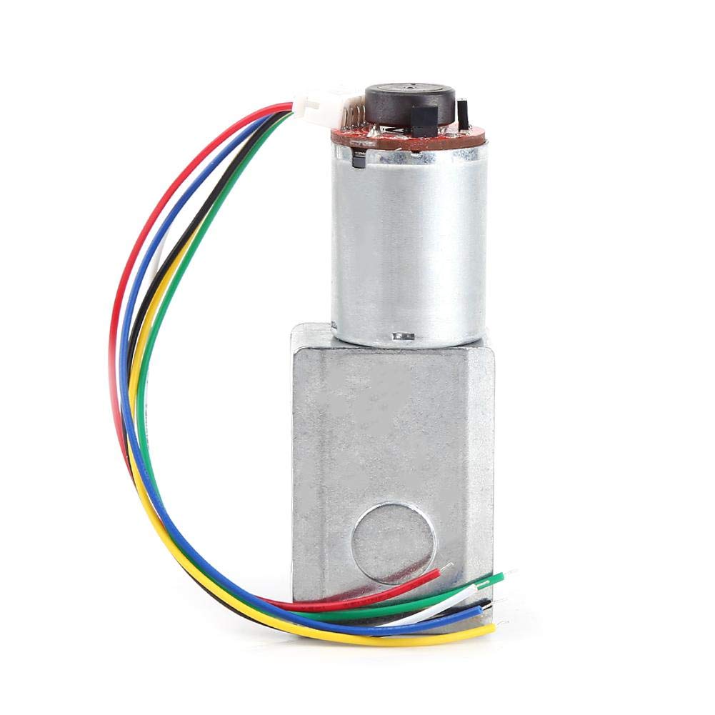 DC 12V Hochdrehmoment Turbine Schneckengetriebemotor, mit Encoder Stark Selbstverriegelung 10/20/30/