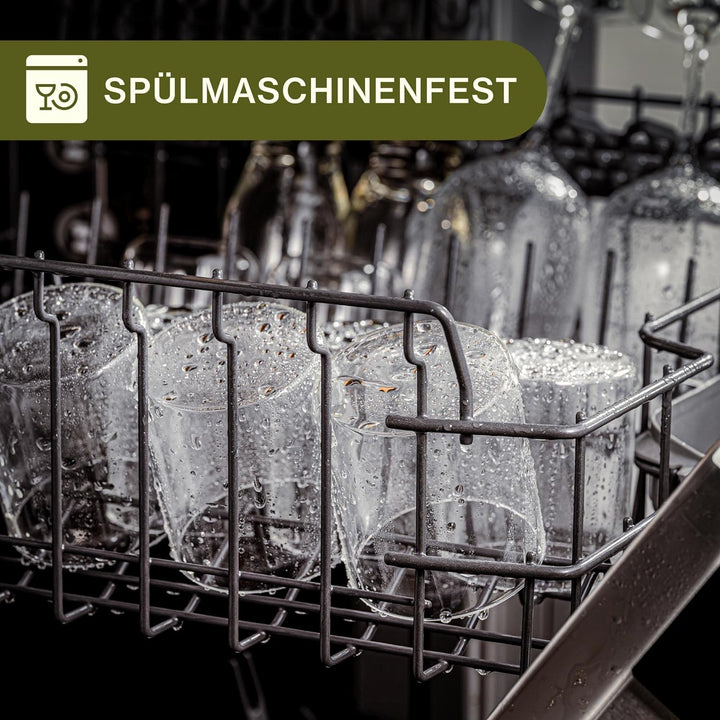 Praknu Gewürzbehälter 8er Set 250ml mit Etiketten und Stift zum Beschriften - Luftdicht - Spülmaschi