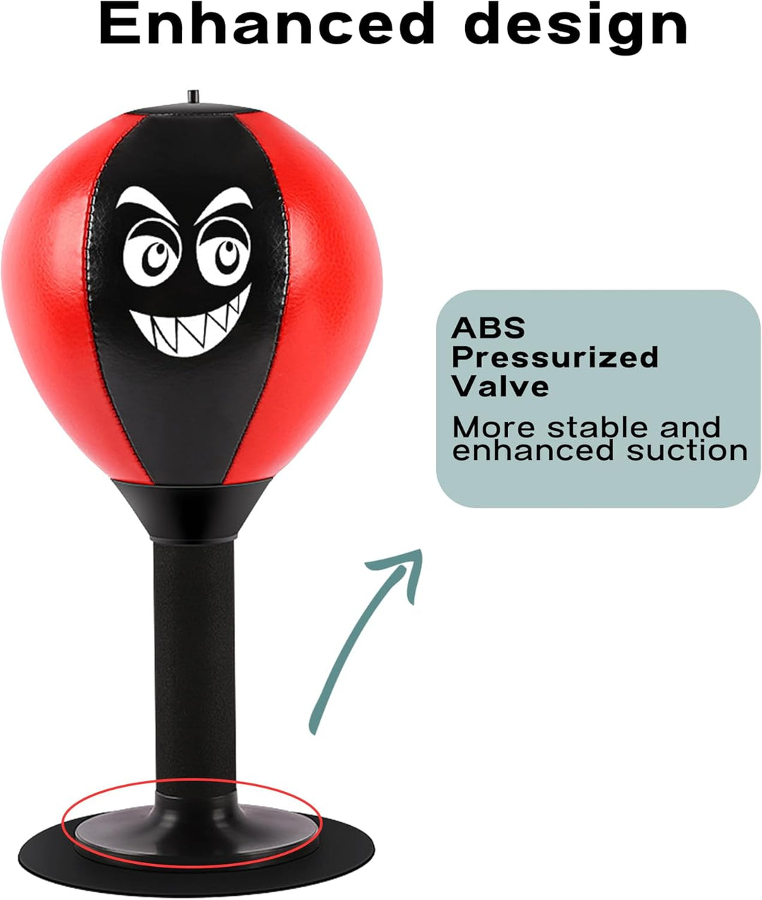 Punchingball, Punchingball Tisch mit Federn, Saugnapf zum Stressabbau für Chef, Kollegen, Freunde, 1