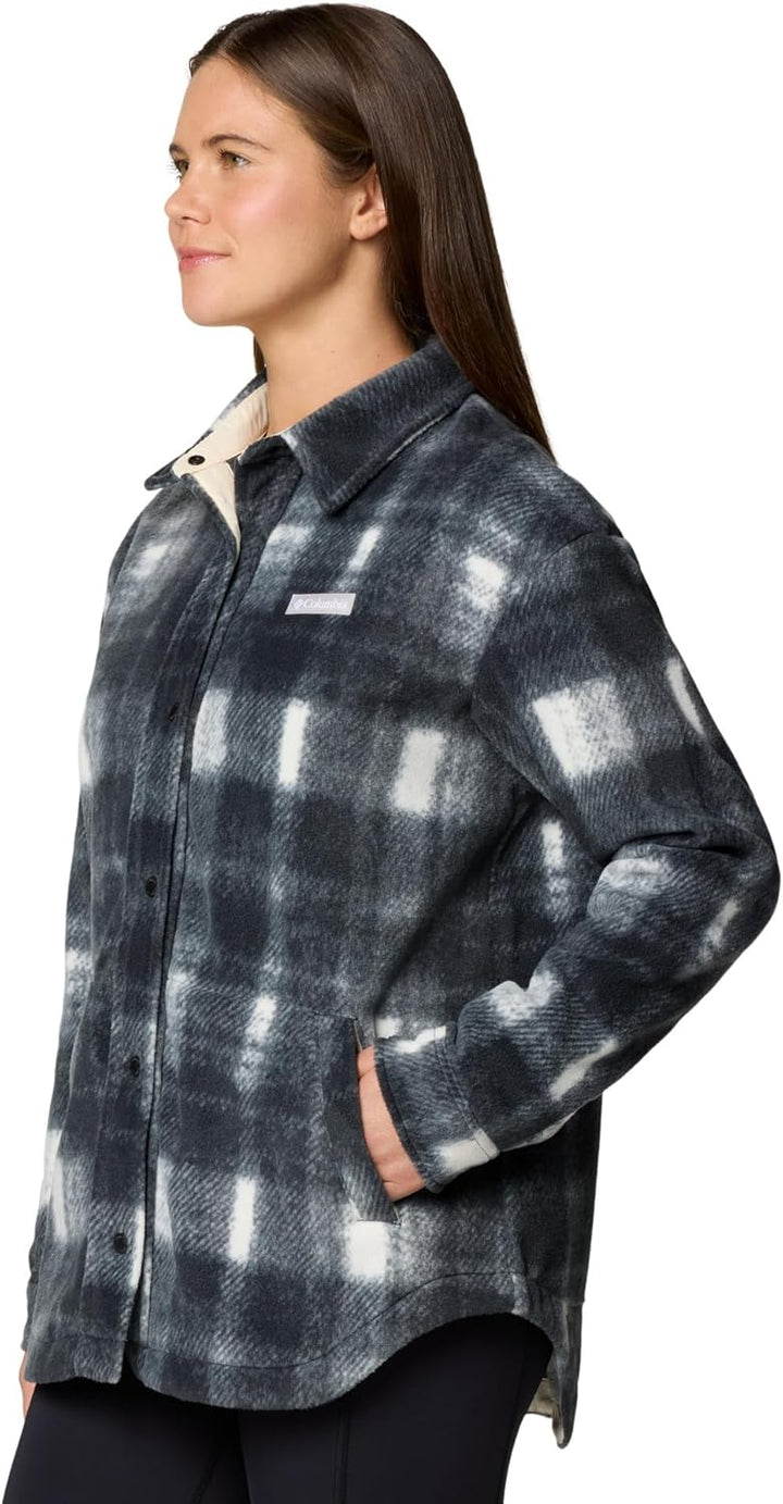 Columbia Damen Benton Springs Shirt-Jacke, Chalk Omblur Tonal XS Benton Springs Shirt Jacket 2