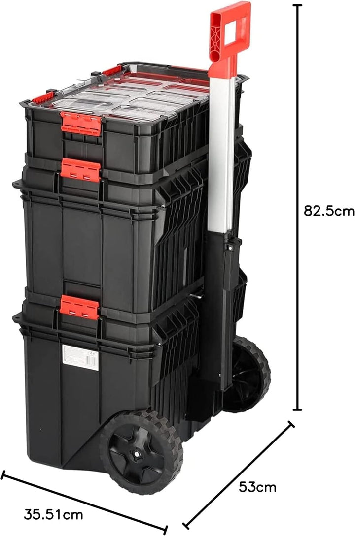 Kistenberg Werkzeugtrolley Werkzeugkoffer Werkzeugkiste Rollende Werkstatt (Werkzeugwagen inklusive