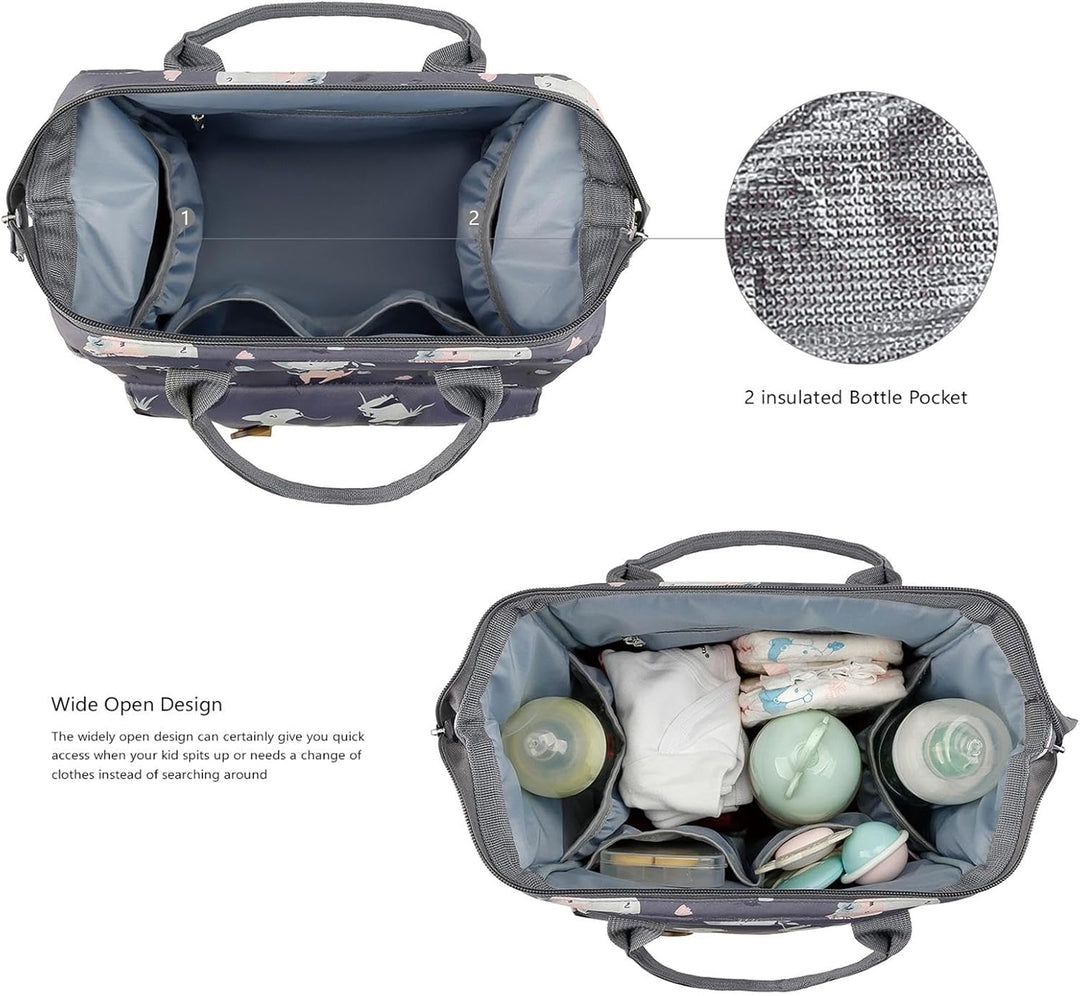 Wickeltaschen – grosse Wickeltasche mit mehreren Fächern – geteilte grosse Reise-Wickeltasche, multi