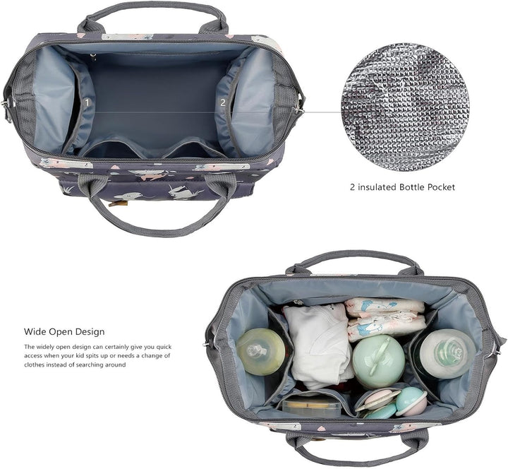 Wickeltaschen – grosse Wickeltasche mit mehreren Fächern – geteilte grosse Reise-Wickeltasche, multi