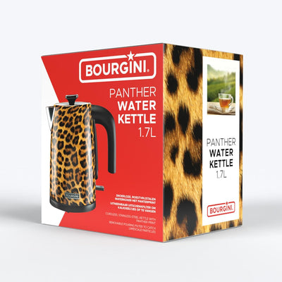 Trendy Panther Electric Kettle - Stylischer elektrischer Wasserkocher mit Panther-Print für moderne