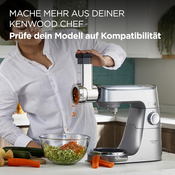 Kenwood Trommelraffel KAX643ME, Zubehör für Kenwood Küchenmaschinen, elektrischer Zerkleinerer zum S