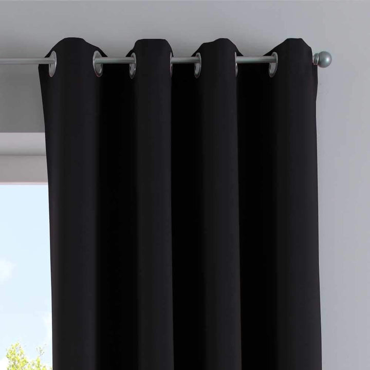 Gardinenbox Vorhänge Blickdicht »Newyork« Schwarz HxB 245x295 cm 2er-Pack Thermo-Gardinen Verdunkelu