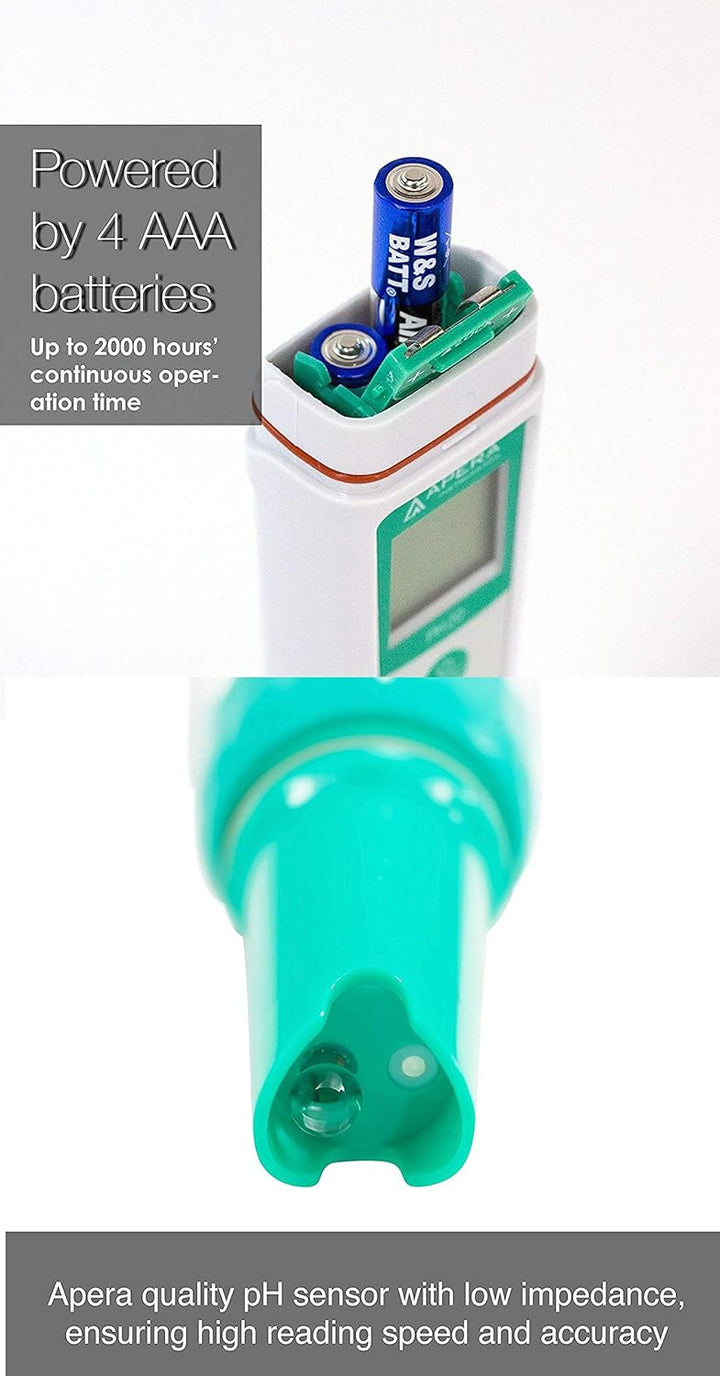 Apera Instruments TDS20 TDS-Meter & PH20 pH-Meter, Messgerät im Taschenformat (±0,1 pH-Genauigkeit,