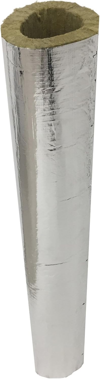 Rohrschale aus Steinwolle mit Aluminiumüberzug, Isolierung für Kaminrohre und Heizungen 120