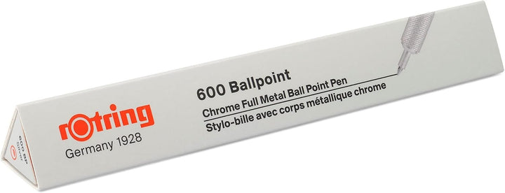 rOtring 600 Kugelschreiber | mittlere Spitze | Schwarze Tinte | silberfarbener Schaft | nachfüllbar,