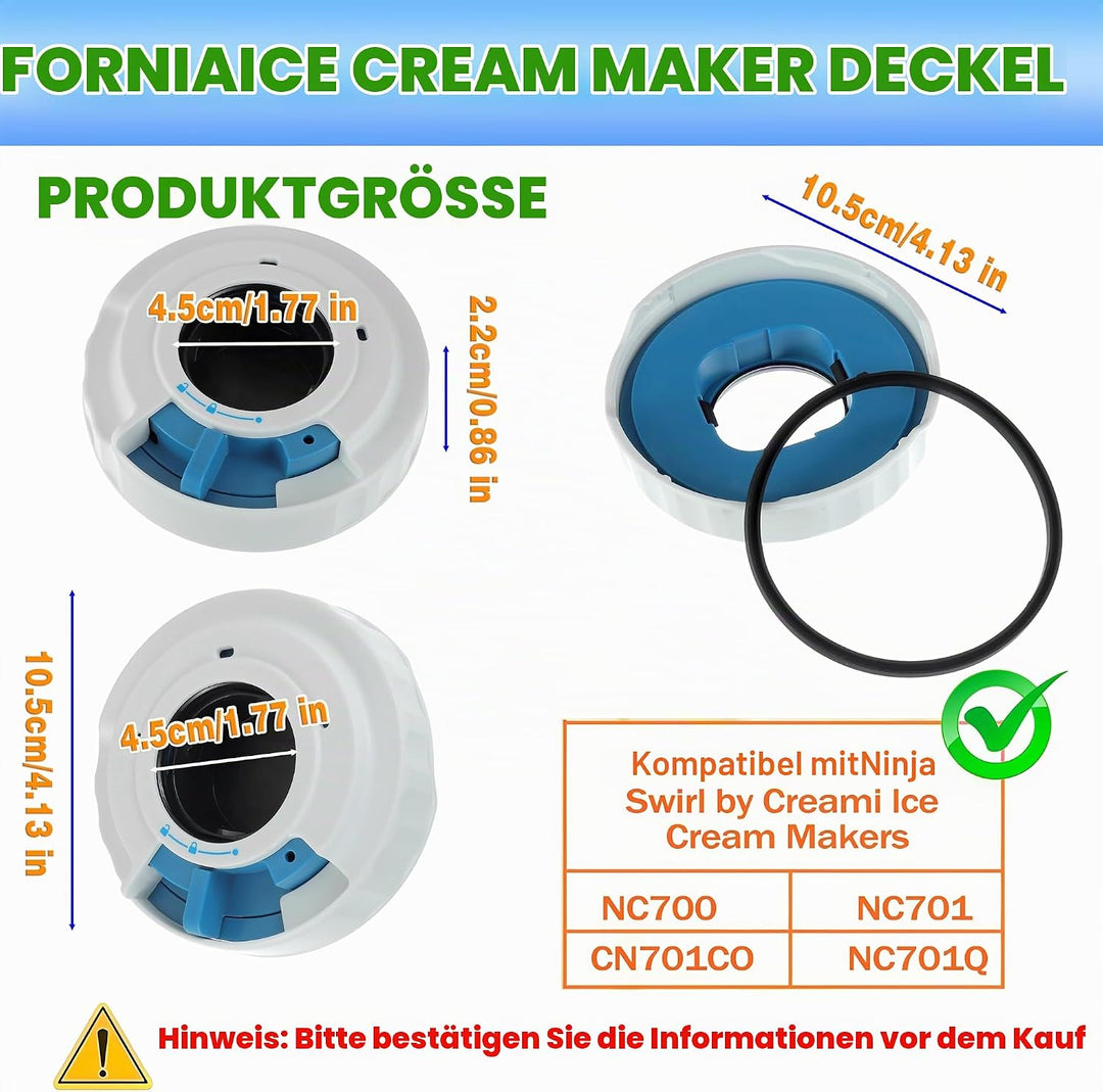 Abdeckung für Ninja NC700 Eismaschine, wiederverwendbarer Ninja Creami Ersatzdeckel, kompatibel mit