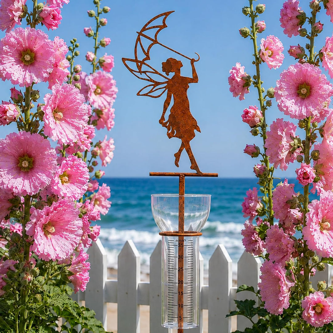 Pommerntraum ® | Regenmesser Meisenknödelhalter Niederschlagsmesser Pluviometer Wetterstation Edelro