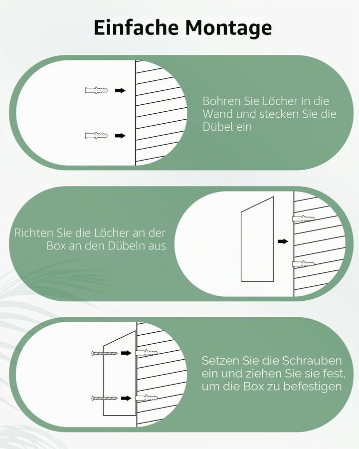 Uniclife Schlüsselbox Aussen Metall Spendenbox mit Schloss Sicherer Briefkasten Wandmontage mit Einw