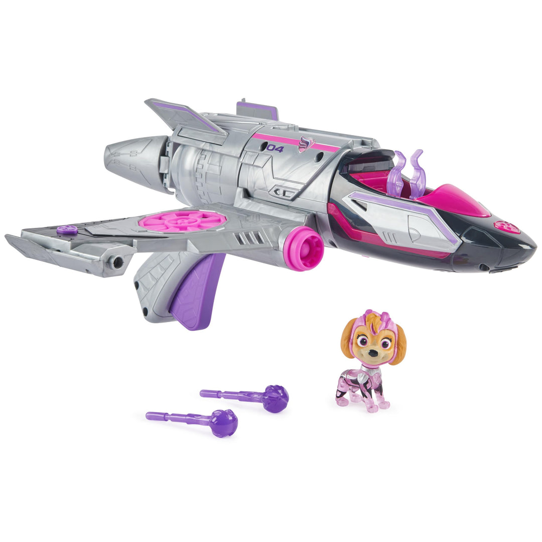 PAW Patrol: Der Mighty Kinofilm, Skyes Deluxe Superhelden-Jet inkl. Skye Figur, Licht und Geräuschen