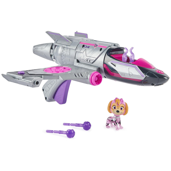 PAW Patrol: Der Mighty Kinofilm, Skyes Deluxe Superhelden-Jet inkl. Skye Figur, Licht und Geräuschen